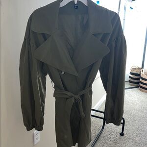 SHEIN Dark Green Trench Coat
